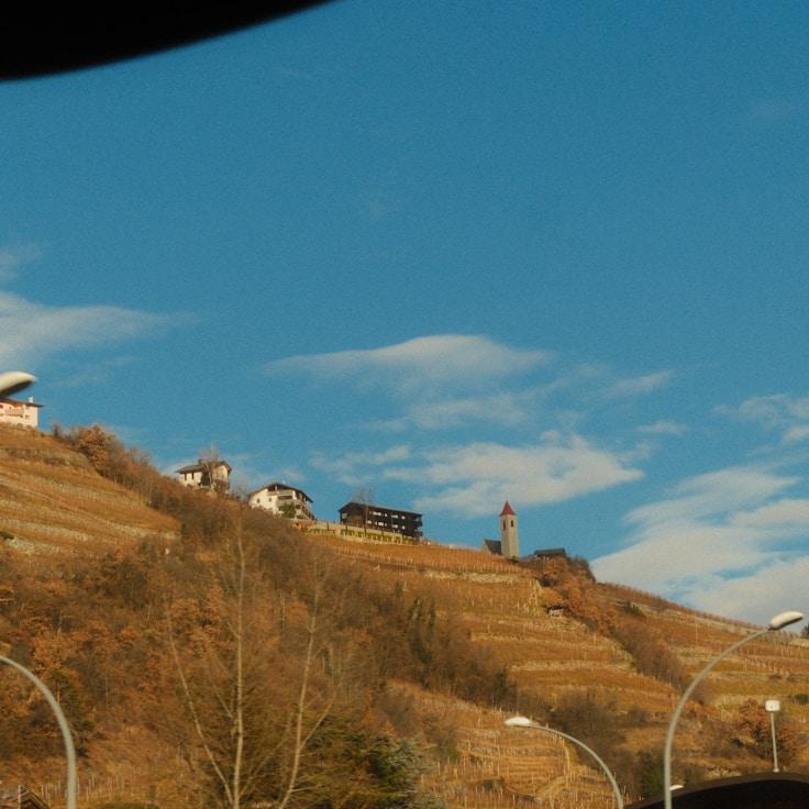 Entertainment zone at night in Italy
